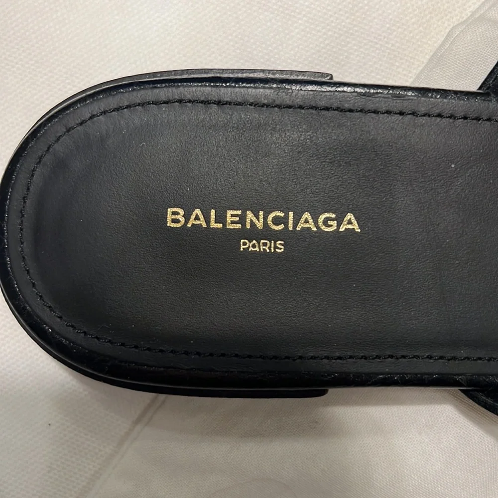 Balenciaga Grommet Sandal Black 37 - Picture 7 of 10